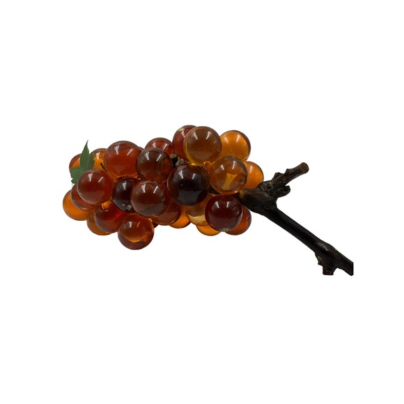 Unknown Other - Vintage dark amber lucite grapes